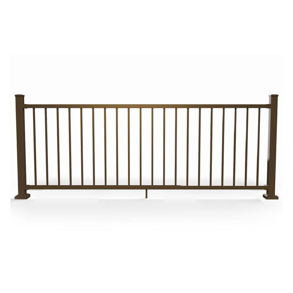 FORTRESS Inspire Railing 32.5 in. H x 8 ft. W Aluminum Brown Level Panel
