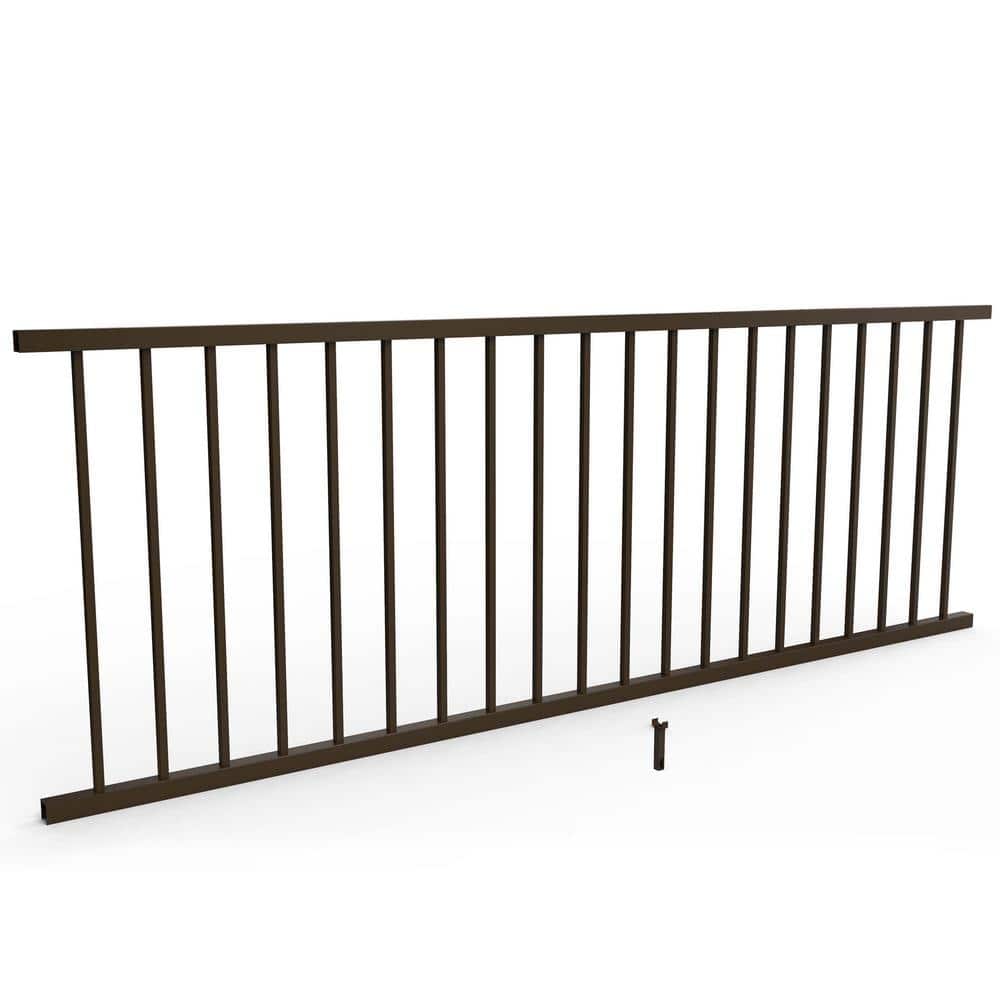 FORTRESS Inspire Railing 32.5 in. H x 8 ft. W Aluminum Brown Level Panel
