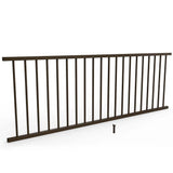 FORTRESS Inspire Railing 32.5 in. H x 8 ft. W Aluminum Brown Level Panel
