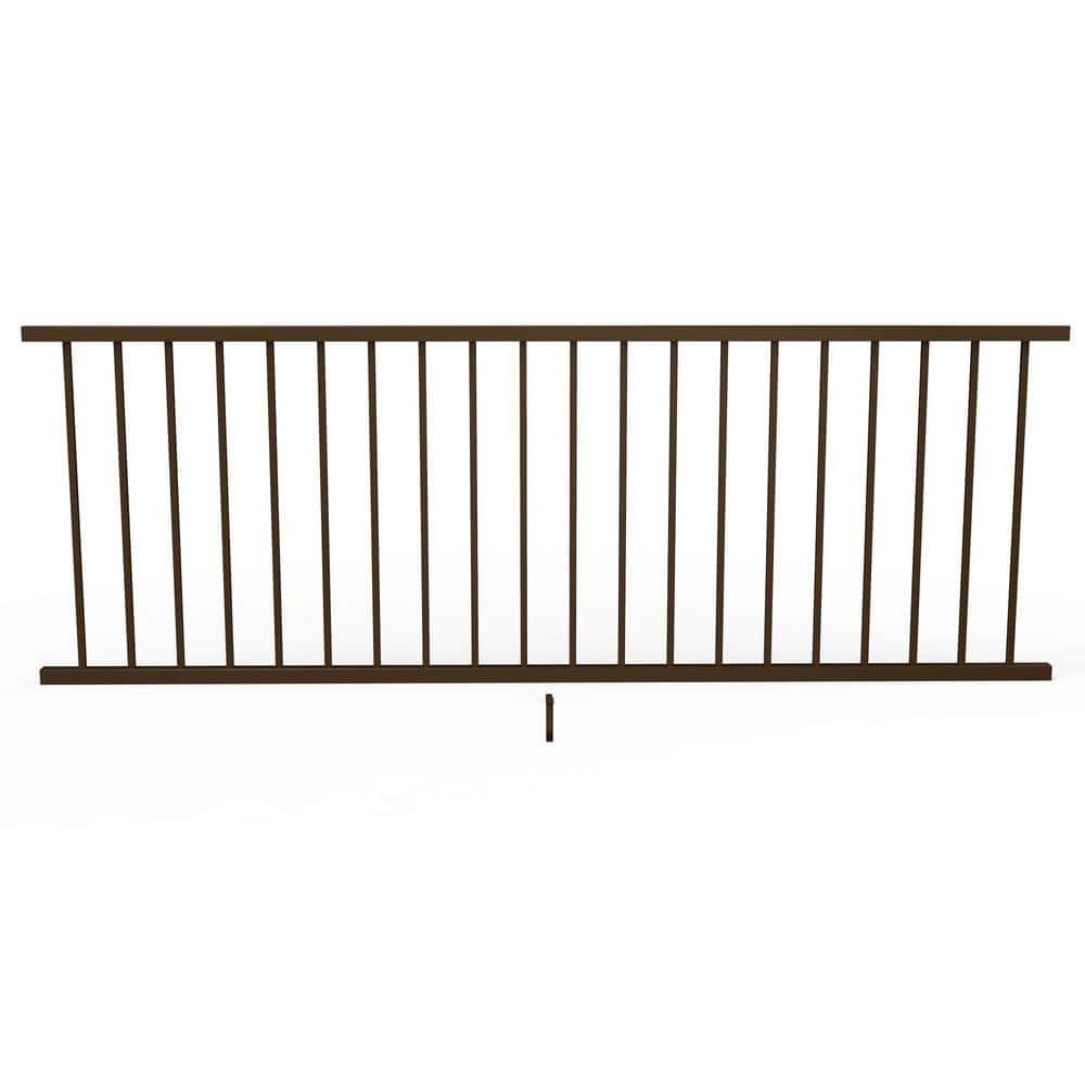 FORTRESS Inspire Railing 32.5 in. H x 8 ft. W Aluminum Brown Level Panel