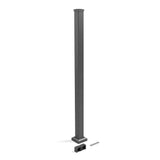 FORTRESS Inspire Railing 51 in. H x 2.5 in. W Aluminum Black Sand Post with Brackets