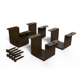 FORTRESS Inspire Railing Aluminum Brown Cap Rail Clips (Box of 4)