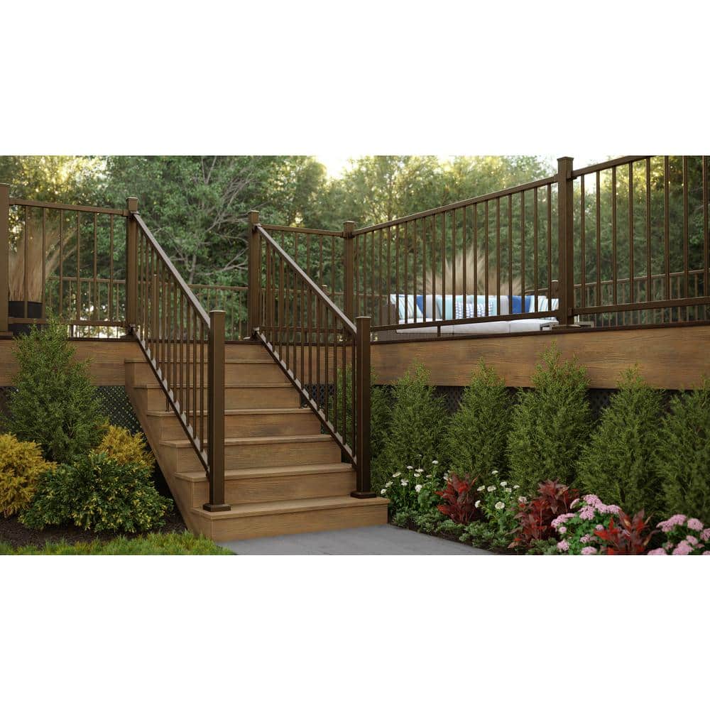 FORTRESS Inspire Railing Stair Aluminum Brown Brackets (Box of 4)