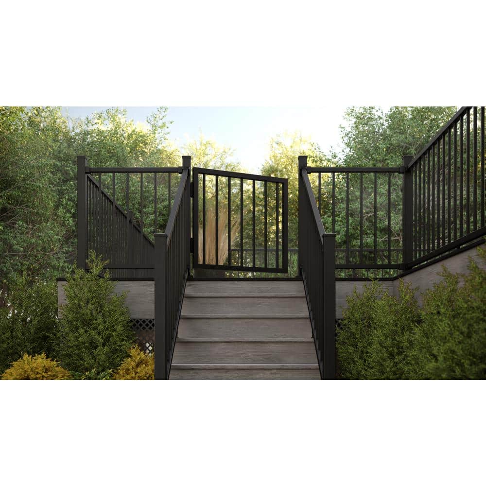 FORTRESS Inspire Railing Stair Aluminum Black Sand Brackets (Box of 4)