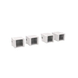 FORTRESS Al13 Home Rail 1 in. W x 1 in. H Matte White Low Profile Stair Bracket (Bag Of 4)