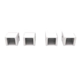 FORTRESS Al13 Home Rail 1 in. W x 1 in. H Matte White Low Profile Stair Bracket (Bag Of 4)