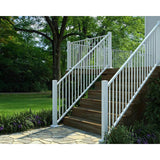 FORTRESS Al13 Home Rail 2.2 in. H x 2.6 in. W Matte White Aluminum Flat Accent Top Rail Stair Railing Kit
