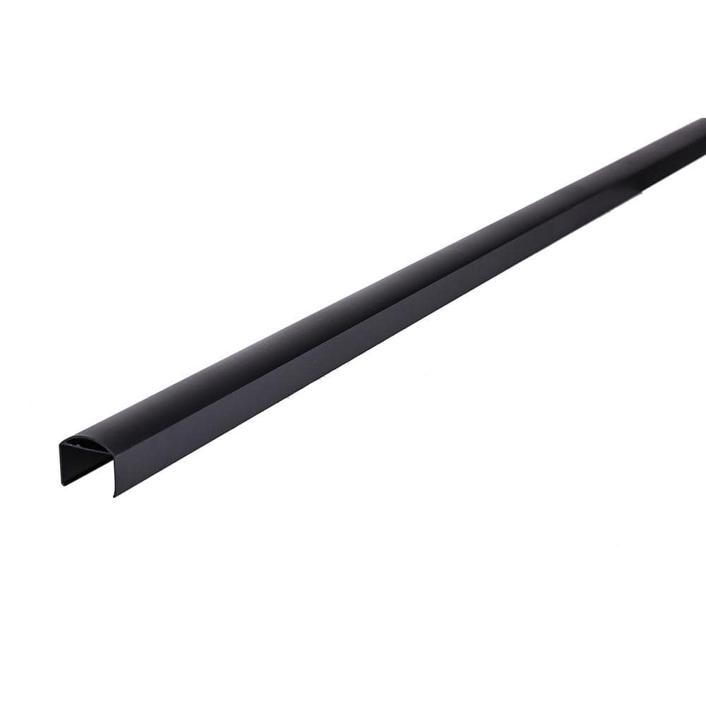 FORTRESS Al13 Home Rail 40 in. W x 7 in. H Black Sand Round Accent Top Rail Kit