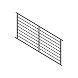 FORTRESS Fe26 Axis 34 in. H x 6 ft. W Black Steel Railing Stair Panel