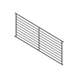 FORTRESS Fe26 Axis 40 in. H x 6 ft. W Black Steel Railing Stair Panel