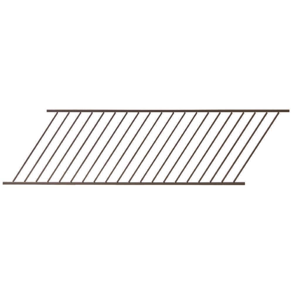 FORTRESS Fe26 34 in. H x 6 ft. W Bronze Steel Adjustable Railing Stair Panel