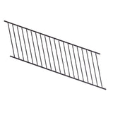 FORTRESS Fe26 34 in. H x 6 ft. W Black Steel Adjustable Railing Stair Panel