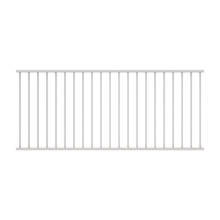FORTRESS Al13 Home Traditional Railing 40 in. H x 8 ft. W Matte White Aluminum Adjustable Stair Railing Panel