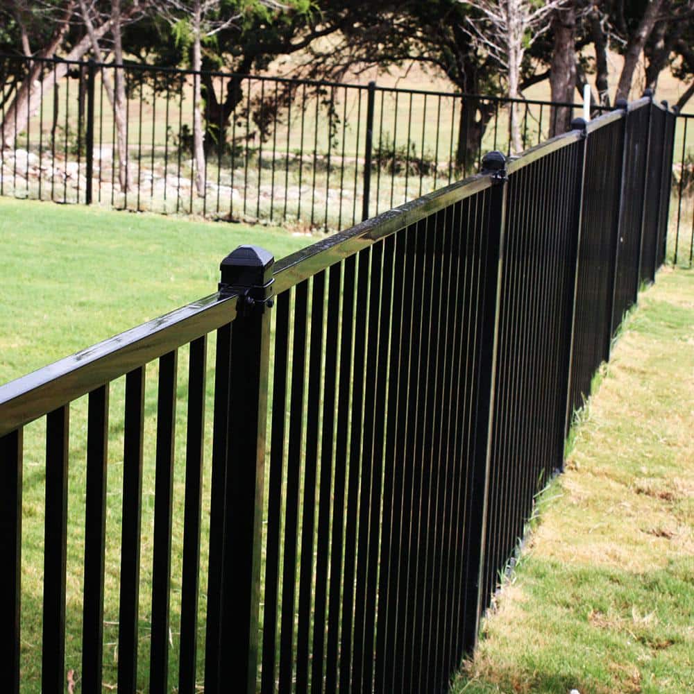 FORTRESS Versai Gloss Black Steel Fence Line Bracket (3-Pack)