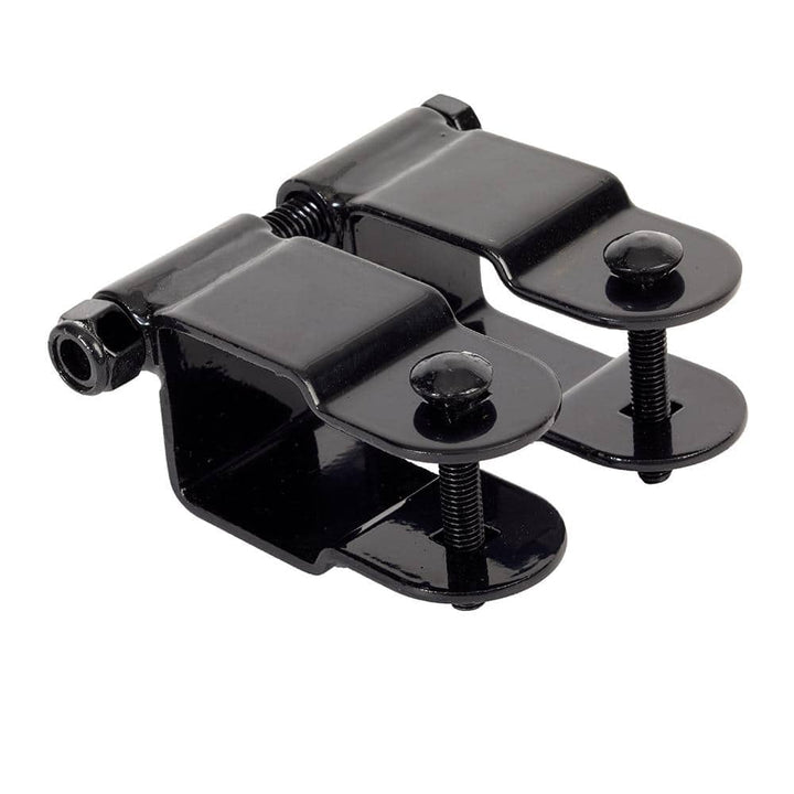 FORTRESS Versai 1.5 in. Black Steel Gate Fence Hinge Gate (2-Pack )