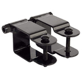 FORTRESS Versai 2 in. Black Steel Gate Hinge Fence Gate Post (2-Pack )