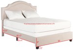 Safavieh Theron Light Beige/Silver Nailheads Full Upholstered Bed