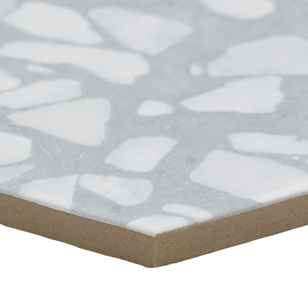 Lux Tile Terrazzo Hex Azulio Blue 9" Matte Porcelain Tile