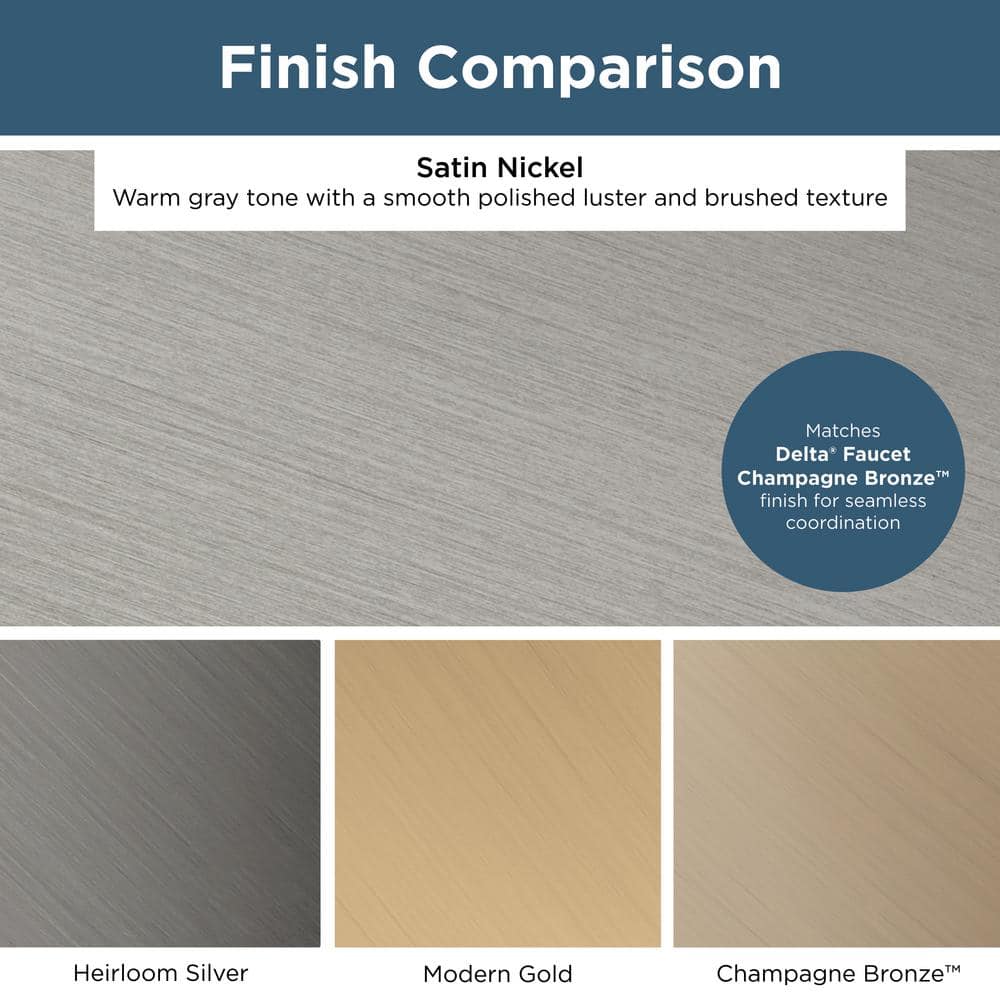 Richelieu 1-1/2 in. Satin Nickel Simple Soft Square Cabinet Knob