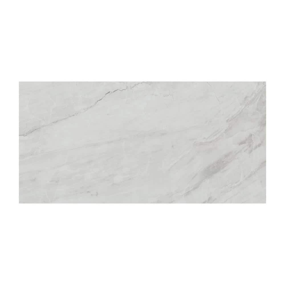 MSI Franrivers Gray Onyx 24 in. W x 48 in. L Polished Porcelain Floor and Wall Tile (16 sq. ft./Case)