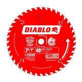 Diablo Fine Finish Circular Saw Blade for Wood 7-1/4" 40 Teeth