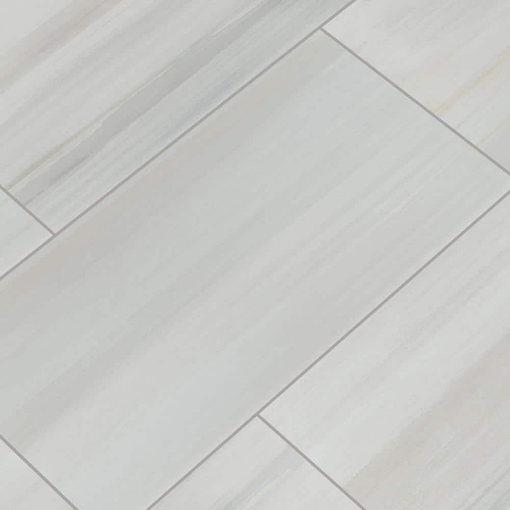 MSI Fresco Blanco 12 in. x 24 in. Matte Porcelain Stone Look Floor and Wall Tile (12 sq. ft./Case)