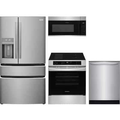 21.5 cu. ft. Counter Depth Refrigerator with 4 Element Induction Range and Dishwasher with 4-Cycles