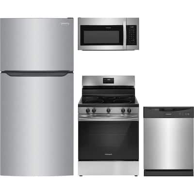 18 cu. ft. Top Freezer Refrigerator with 5 Burner Freestanding  Range and Dishwasher