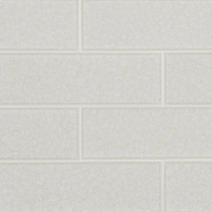MSI Frosted Icicle 3 in. x 9 in. Glossy Glass Ice White Subway Tile (3.8 sq. ft. / case)