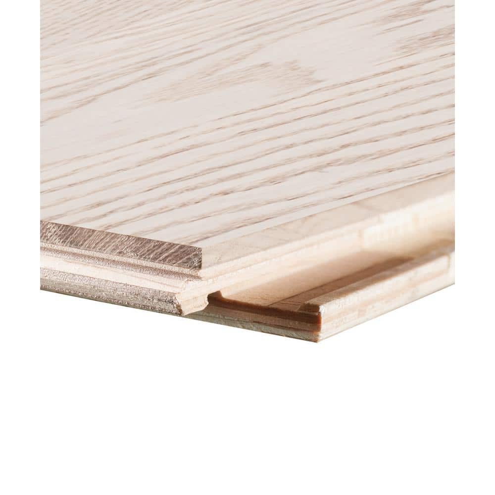 Baltic Wood Frosty European Oak 1/2 in. T x 7.2 in. W Click Lock Wire Brushed Engineered Hardwood Flooring (38.6 sq.ft./case)