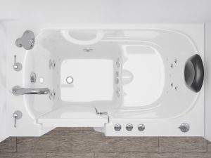 Universal Tubs HD Series 26 in. x 46 in. Right Drain Quick Fill Walk-In Air Tub in White
