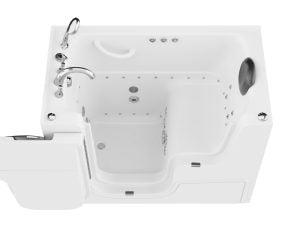 Universal Tubs HD Series 29 in. x 53 in. Left Drain Wheelchair-Access Walk-In Soaking Bathtub in White