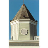Fypon 28 in. x 28 in. Round Polyurethane Weather-Resistant Gable Louver Vent