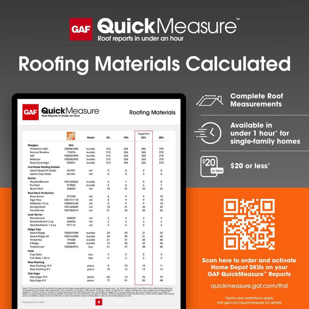 GAF Shingle-Mate Roof Deck Protection Underlayment Roll, 36 in. x 144 ft. (432 sq. ft., 4 Squares)