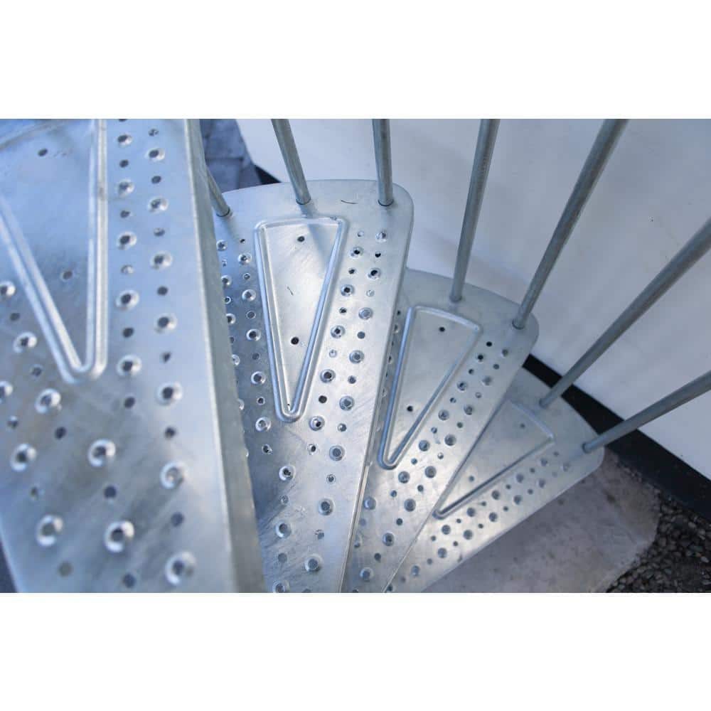 Dolle Toronto V3 PE 12 ft. 4 in. Galvanized Stair Kit