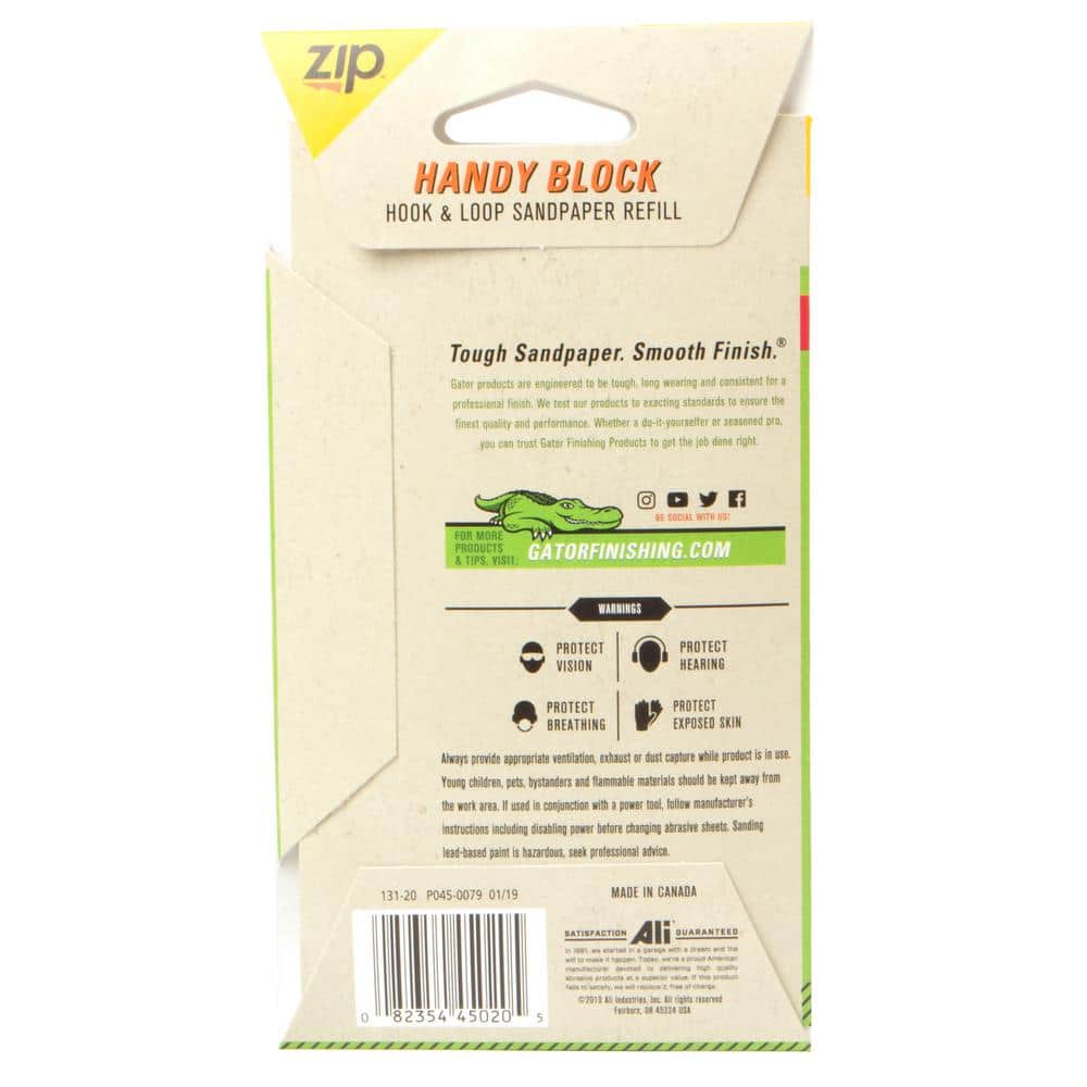 Gator 2-5/8 in. x 5 in. Hook and Loop Premium Multi-Surface Handi Block All-Purpose Sanding Refills