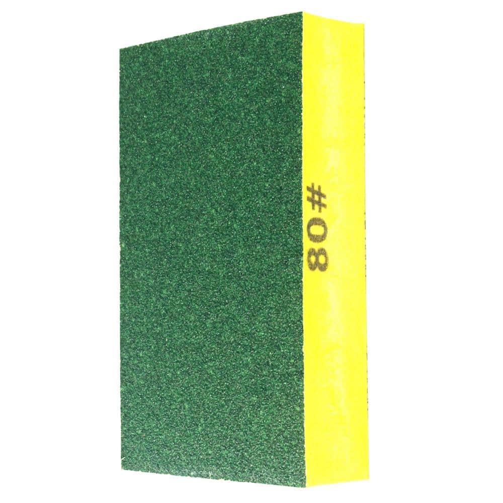 Gator Super Sponge 3 in. x 5 in. x 1 in Medium 80 Grit Sanding Sponge