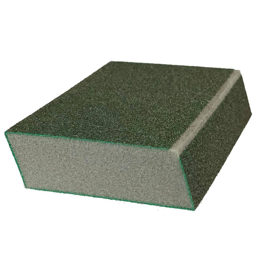 Gator Edge Protect 3 in. x 5 in. x 1 in. 80-Grit Angled Medium Sanding Sponge