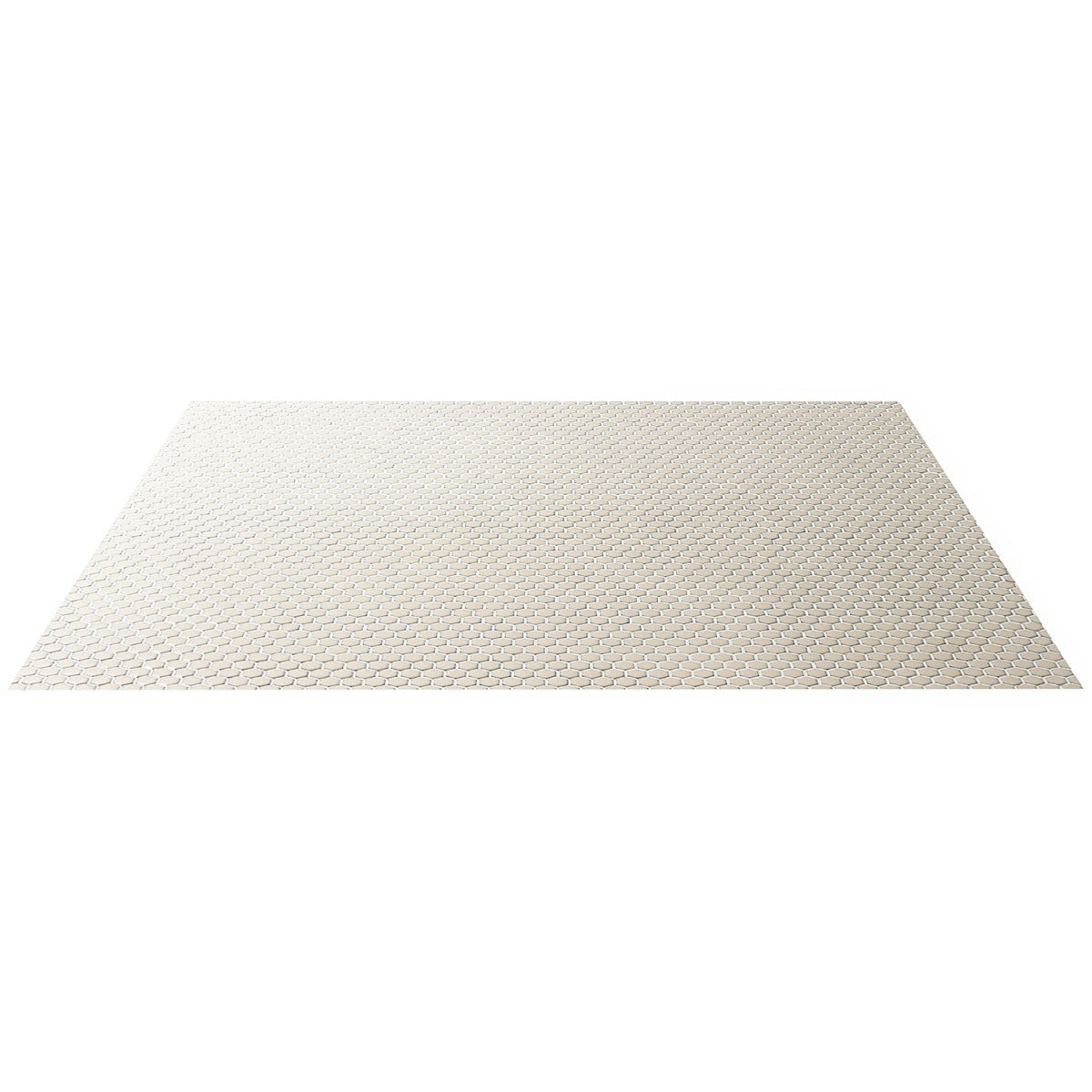 Eden Latte Beige Rimmed Hexagon Polished Porcelain Mosaic Tile