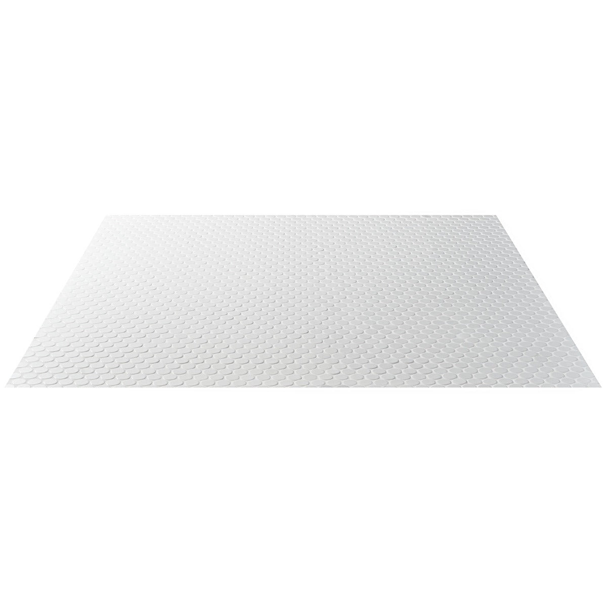 Paradise White Penny Round Polished Porcelain Mosaic Tile - 12" x 13"