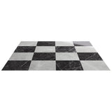 Fortunato Amani Gray and Nero Marquina Black 12x12 Polished Porcelain Checkerboard Tile