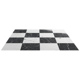 Fortunato Calacatta and Nero Marquina 12x12 Polished Porcelain Checkerboard Tile