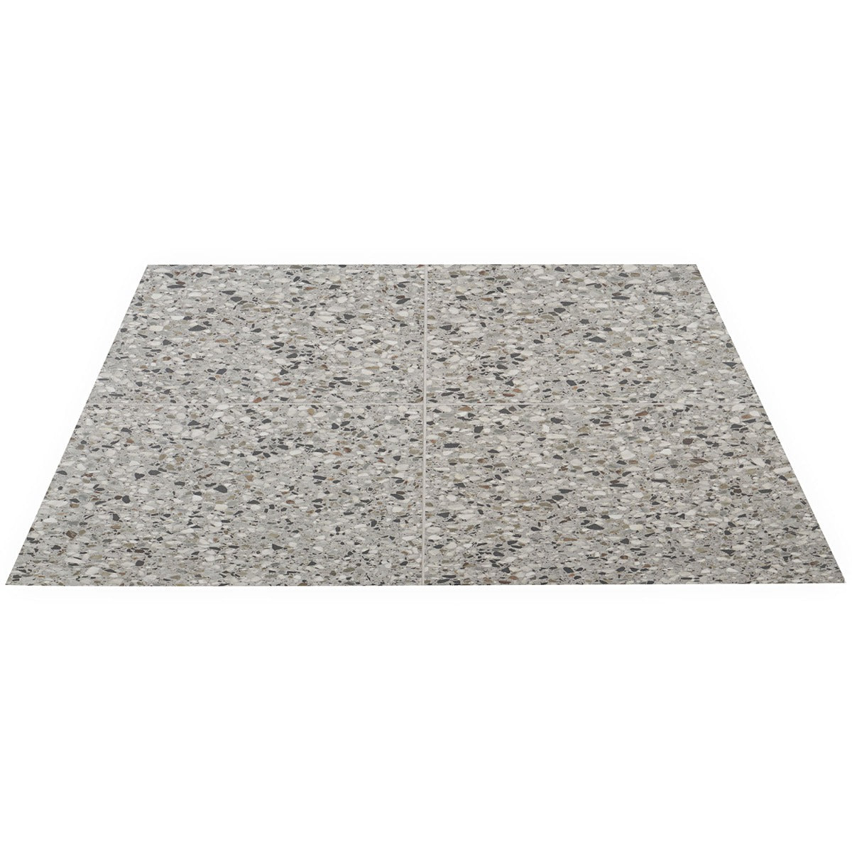 Kobe Flakes Smoke Gray 24x24 Terrazzo Look Matte Porcelain Tile - Lux Tile