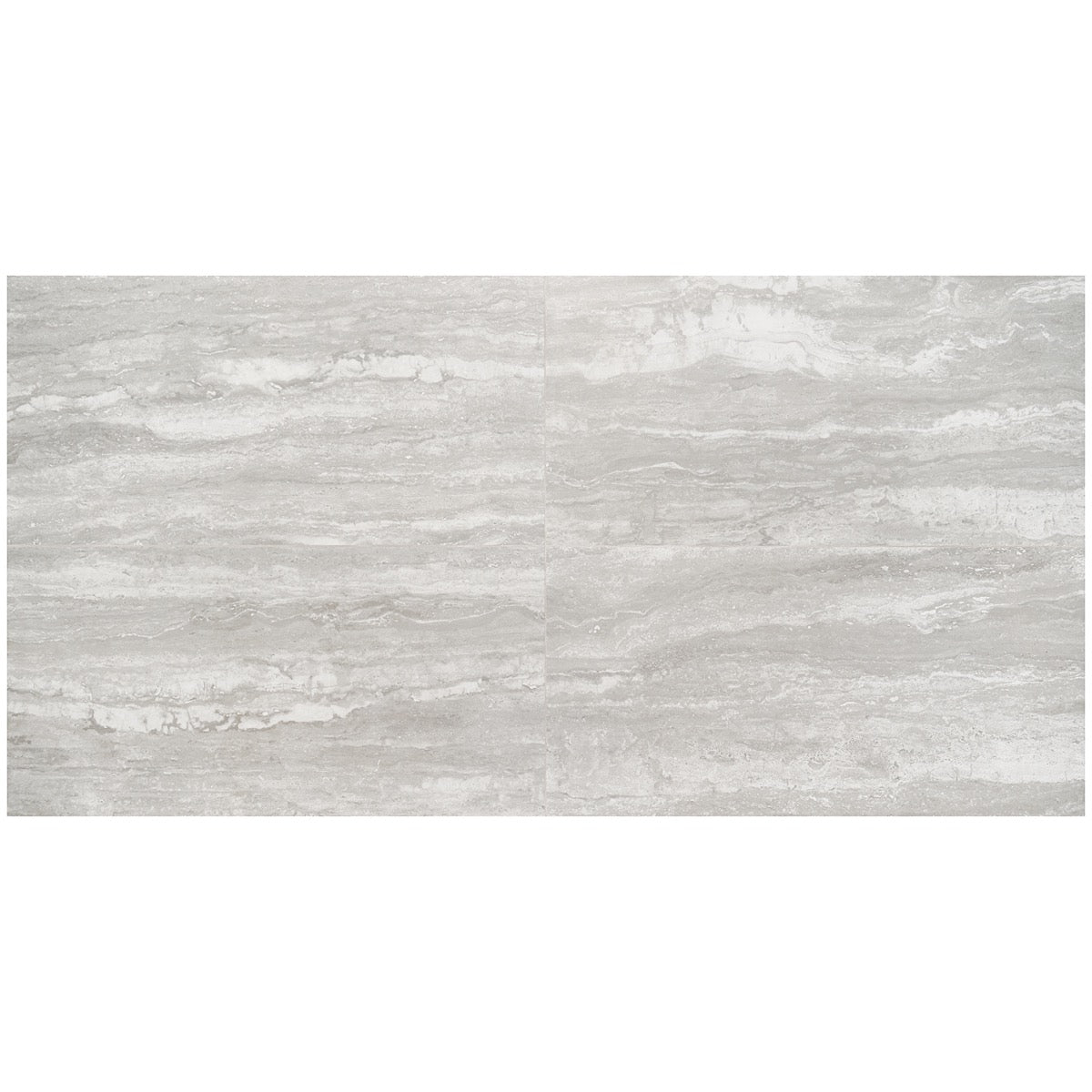 Basic Travertine Silver 24x48 Matte Porcelain Tile - Lux Tile
