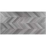 Sculpt Gray Chevron 24x48 Natural Porcelain Tile