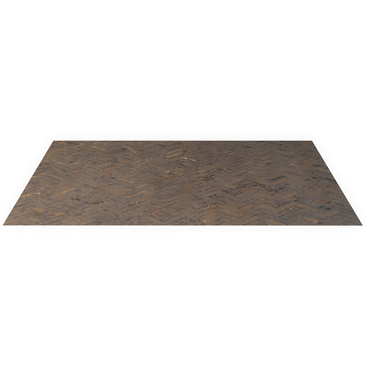 Lux Tile Portrait Copper Herringbone Matte Porcelain Mosaic Tile
