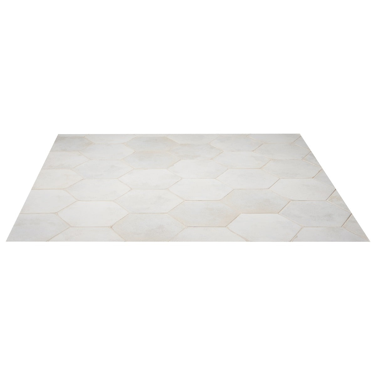 Kalay White 9" Hexagon Polished Porcelain Tile - Lux Tile