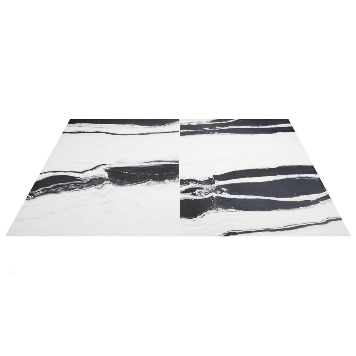 Drama Waves Black & White 24x24 Matte Porcelain Tile by Lux Tile