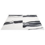 Drama Waves Black & White 24x24 Matte Porcelain Tile by Lux Tile