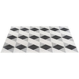 Art Geo Deco Charcoal Black Matte Porcelain Tile by Elizabeth Sutton - 8x8